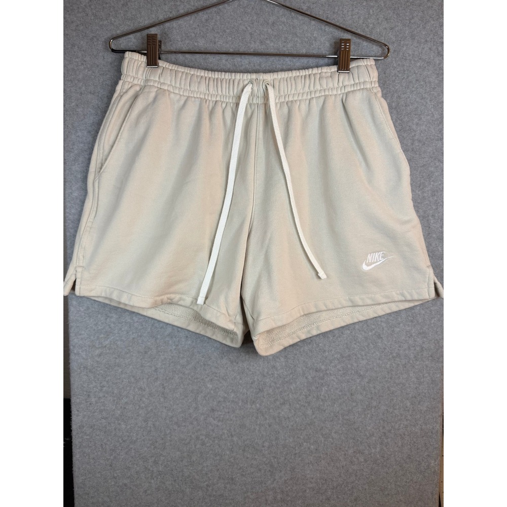 Nike Phoenix Fleece High Waisted Shorts Oatmeal Beige DX0752-141 Womens